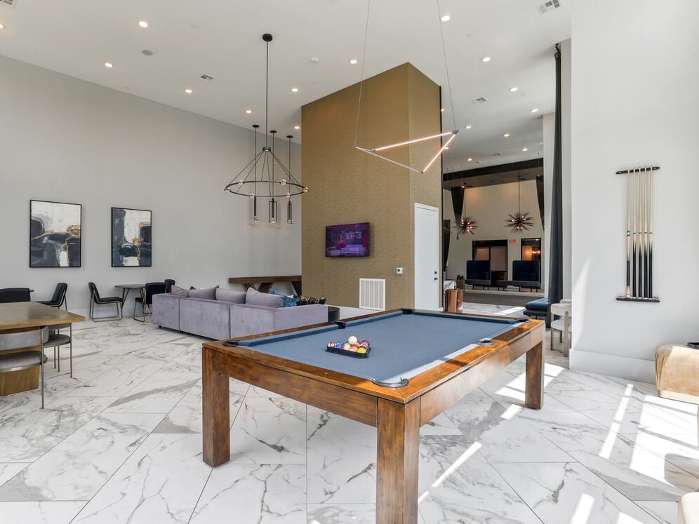 Resident lounge with pool table