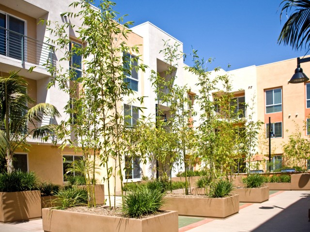 Landscape courtyards provide a relaxing atmosphere
