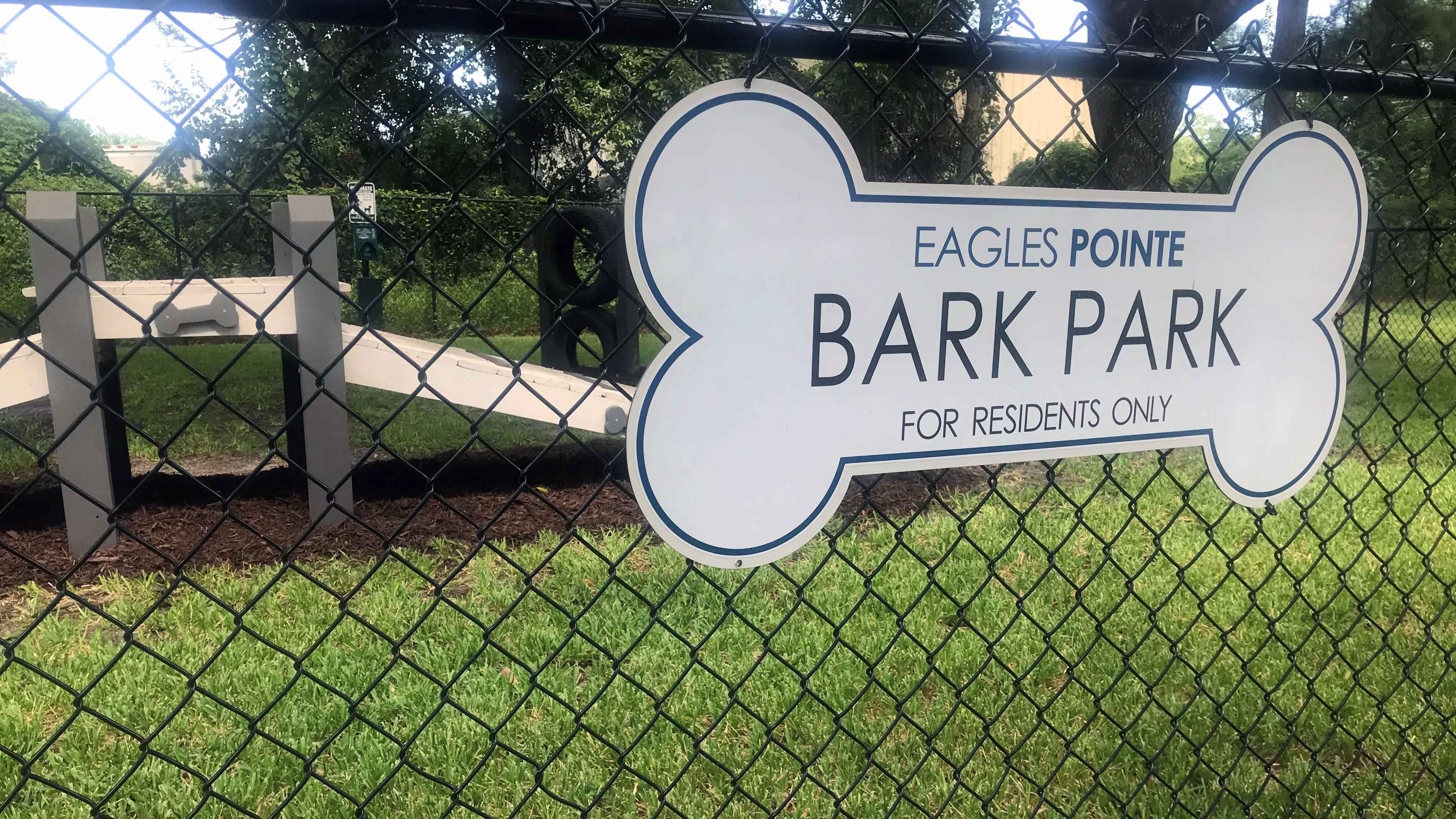 Let your furry friend off leash and try out the agility equipment at fenced in dog park!