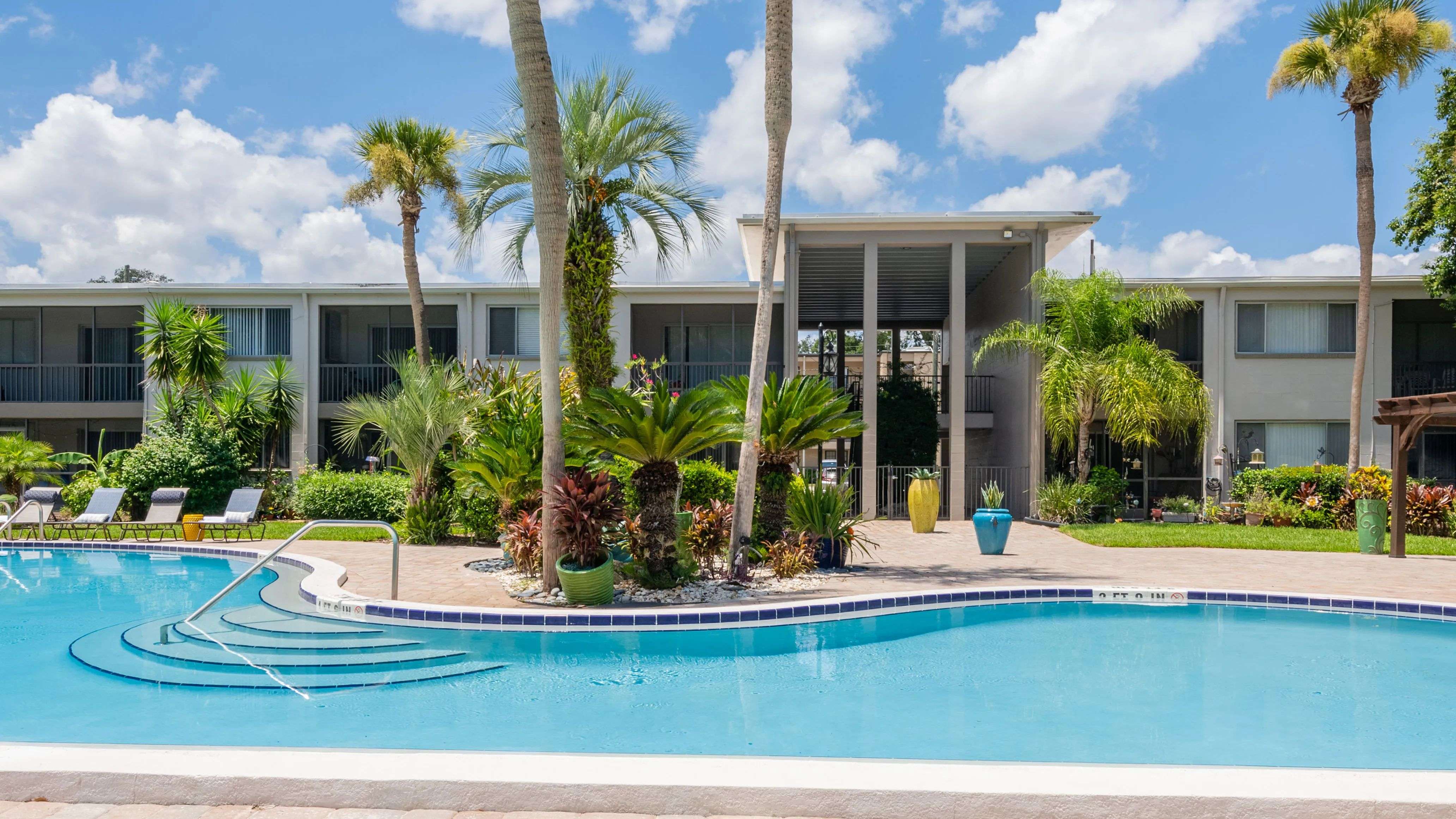 Dive into luxury with our resort-style pool and expansive sundeck, a vibrant haven for relaxation.