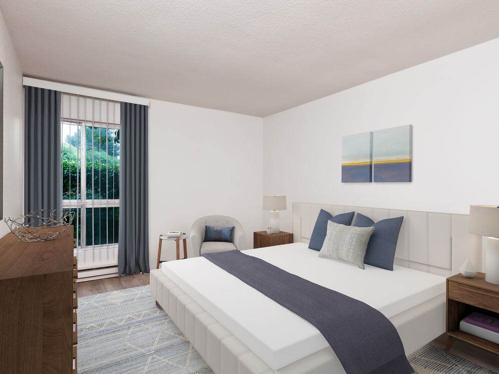 Renovated Package I bedroom with hard surface flooring