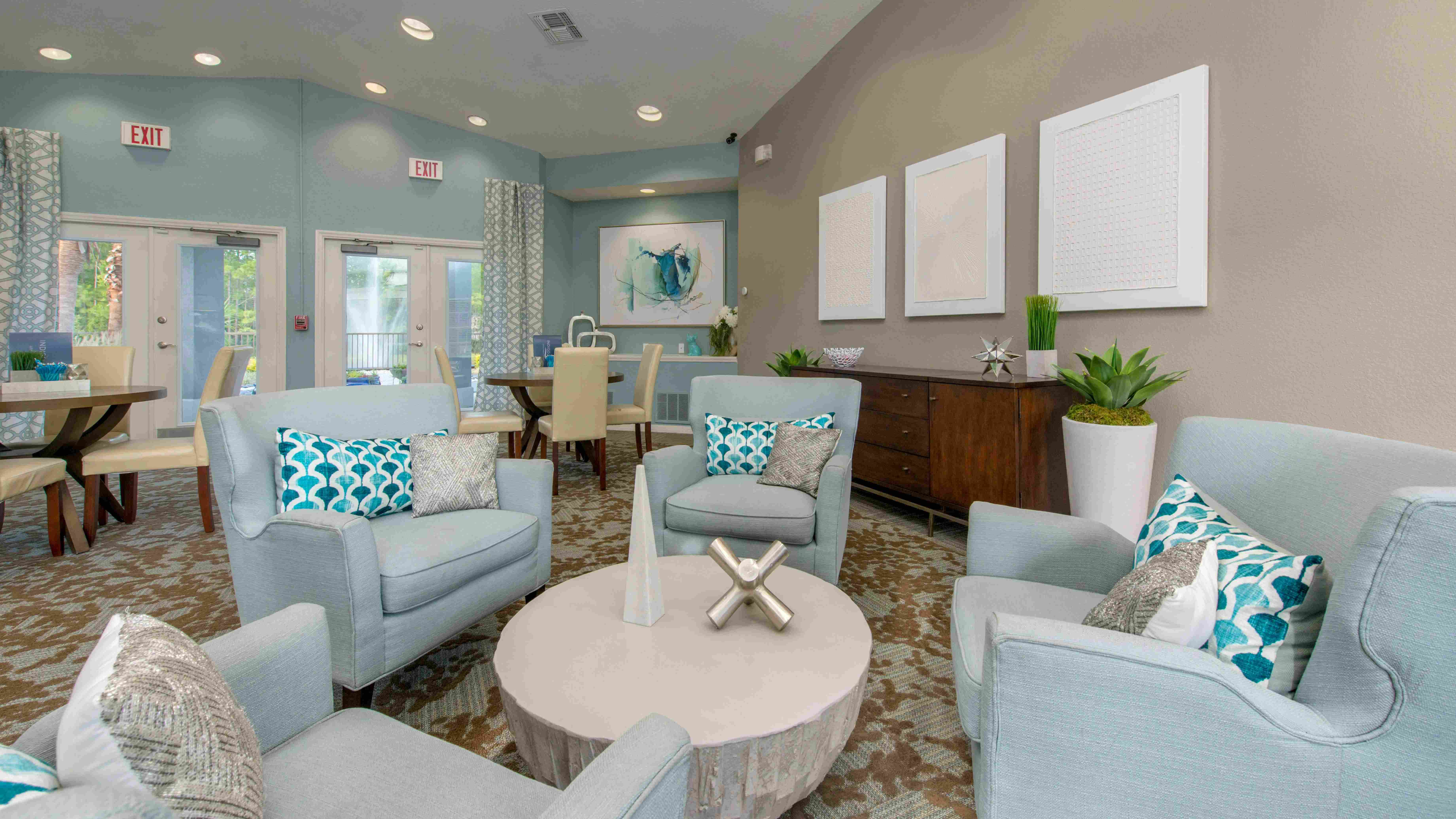 Find comfort in our inviting leasing center with a visit for complimentary coffee, a chat with our resourceful staff, or an escape from the Florida heat.
