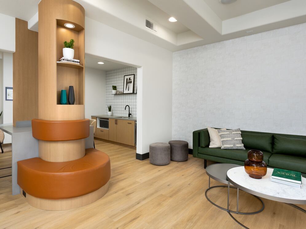 Resident Lounge with Lounge Seating and Kitchenette