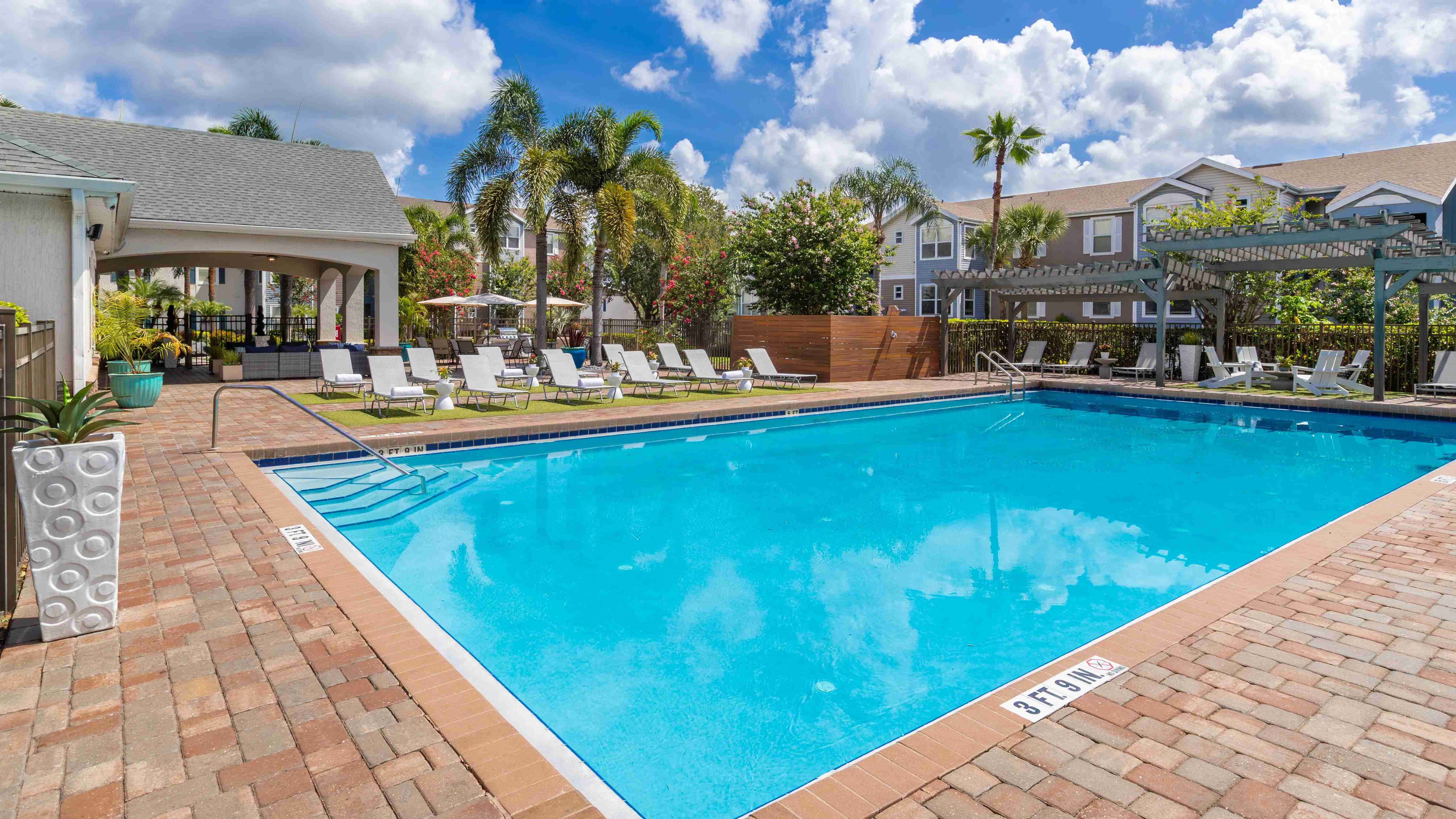Whether you're swimming laps or soaking up the sun, our expansive pool deck offers the perfect escape.