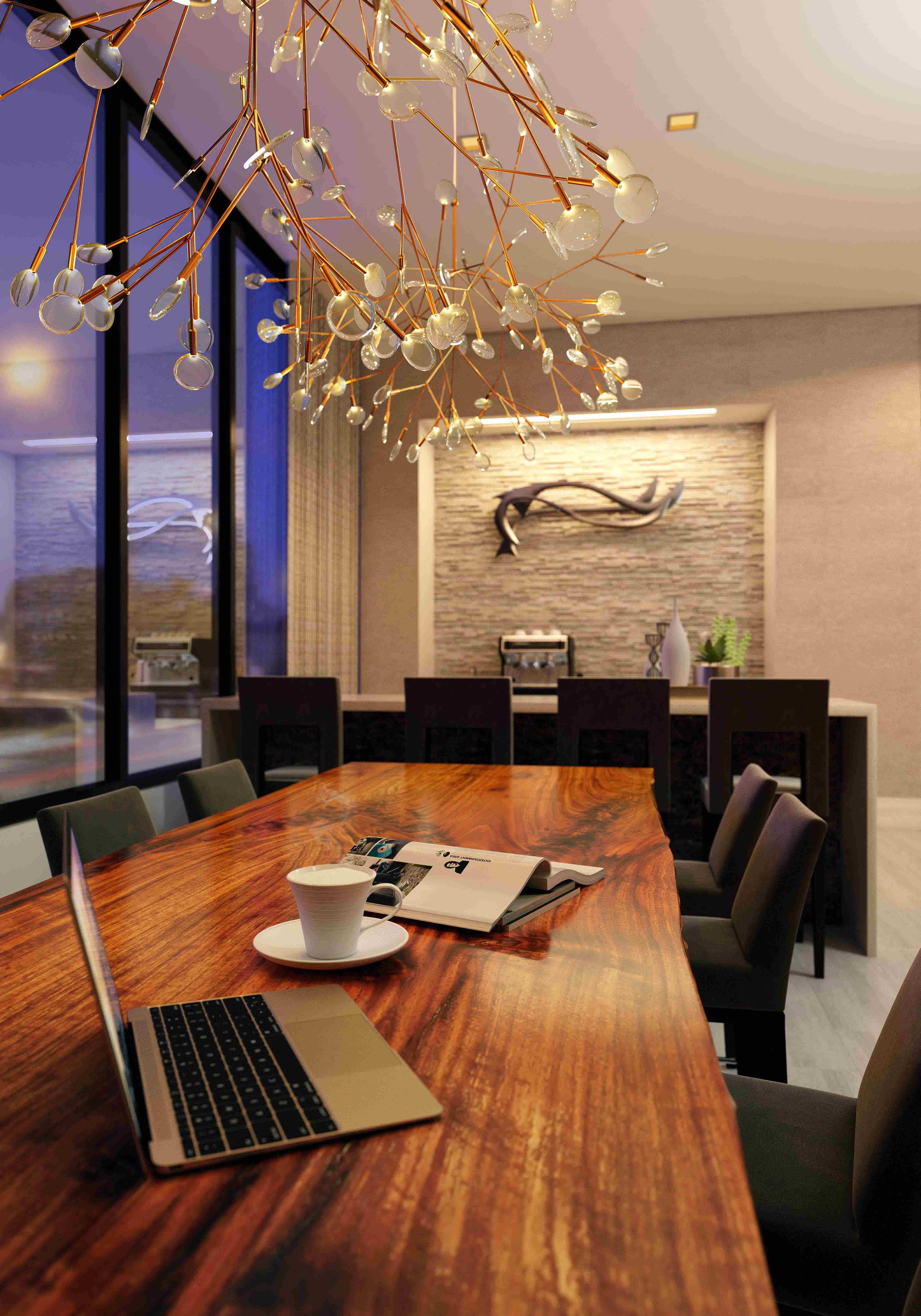 Fully equipped business center with conference room and complimentary coffee bar