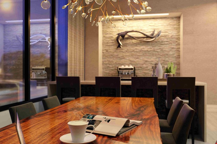 Fully equipped business center with conference room and complimentary coffee bar