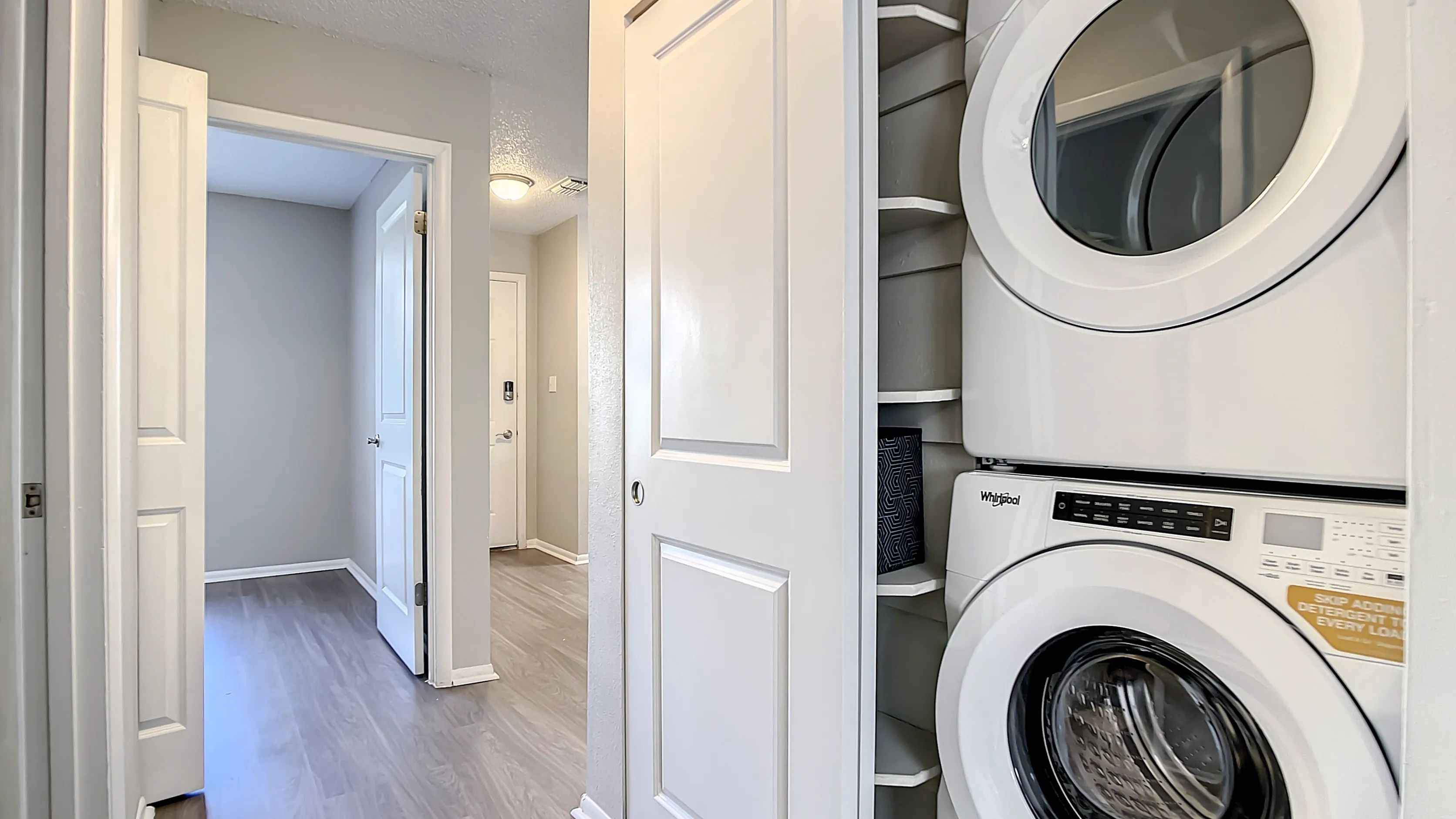 All apartment homes include full-size washer and dryer appliances for laundry day ease.