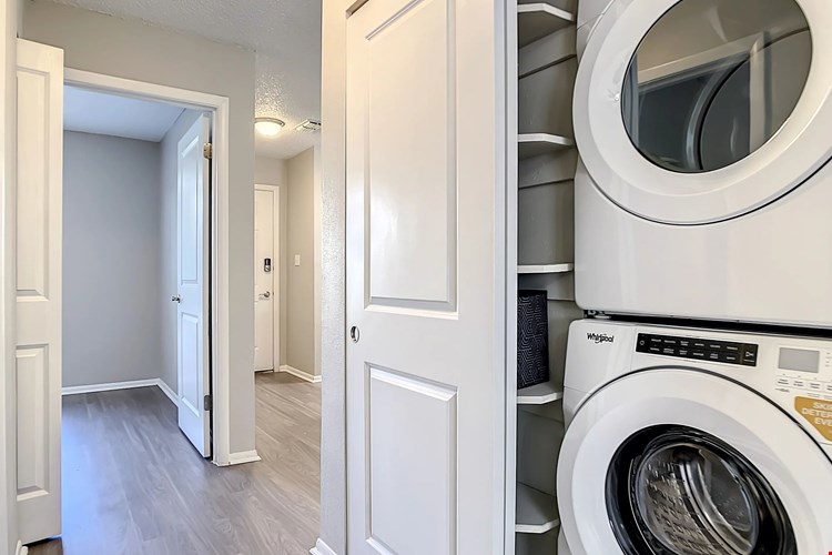 All apartment homes include full-size washer and dryer appliances for laundry day ease.