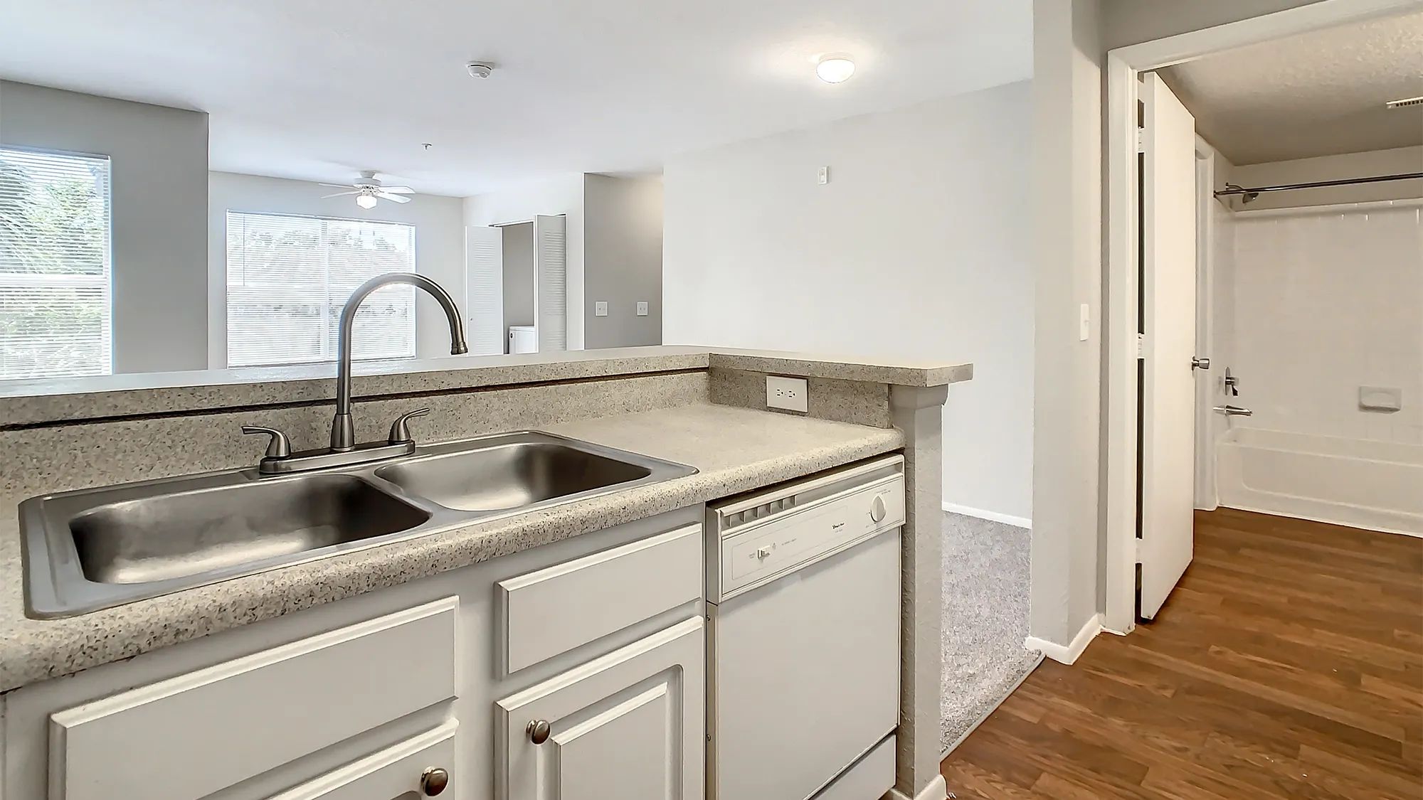All apartment homes feature a breakfast bar overlooking your living room