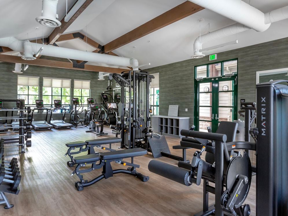 Fitness center with strength and cardio equipment