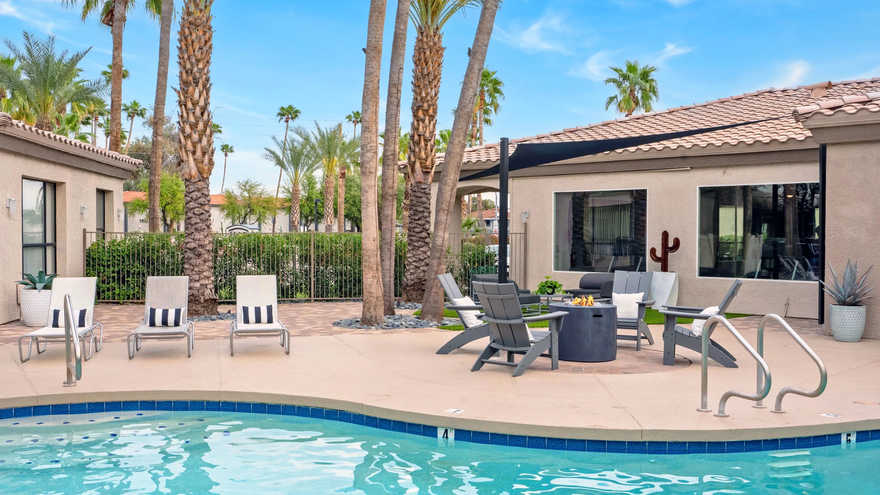 Lounge by the pool, soak in the sun, or relax fireside by the fire pit. 