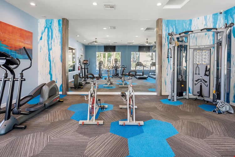 We have an array of equipment from total-body systems to ellipticals. Stop in to check out this beautiful resident gym!
