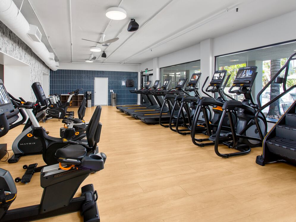 Fitness center with cardio equipment