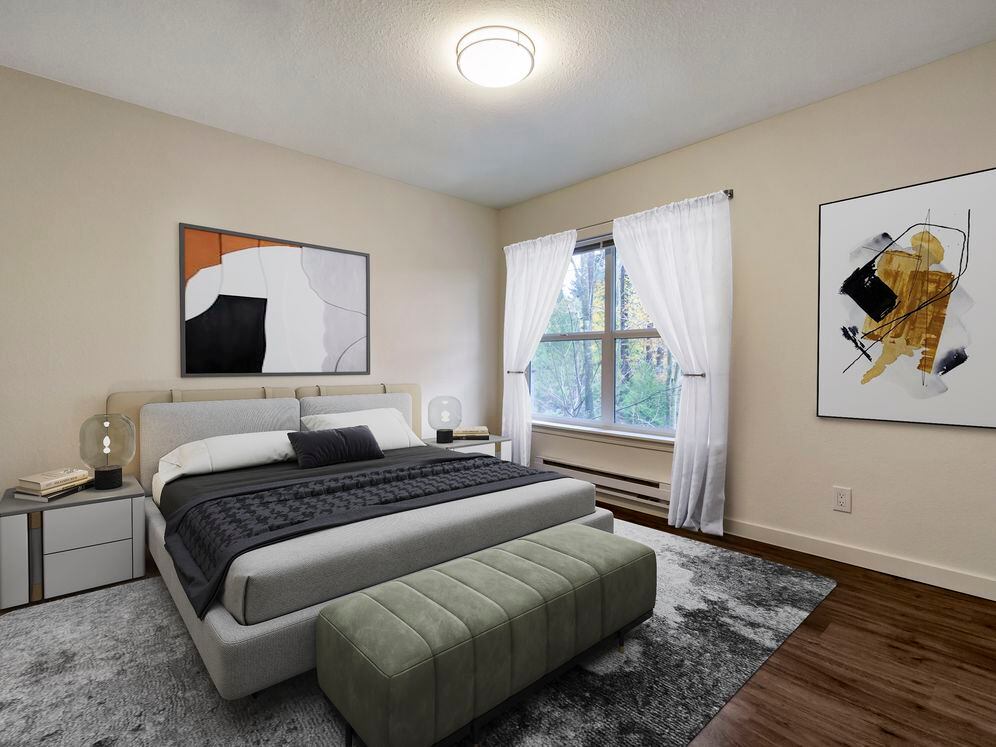 Renovated Package I bedroom with hard surface flooring