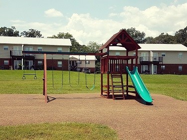 Playground with polysoft surface