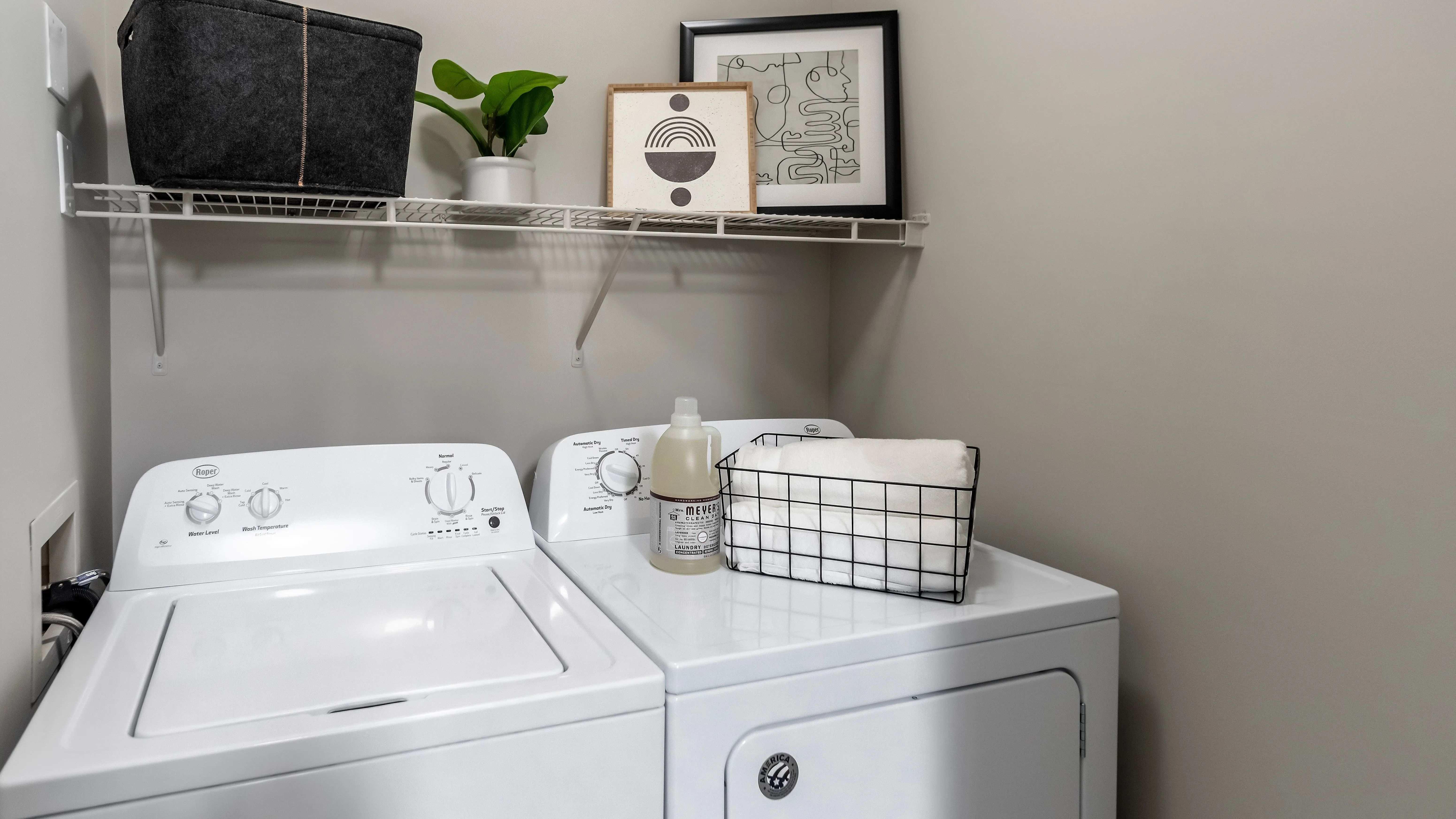 Enjoy the convenience of an in-unit washer and dryer in every apartment.