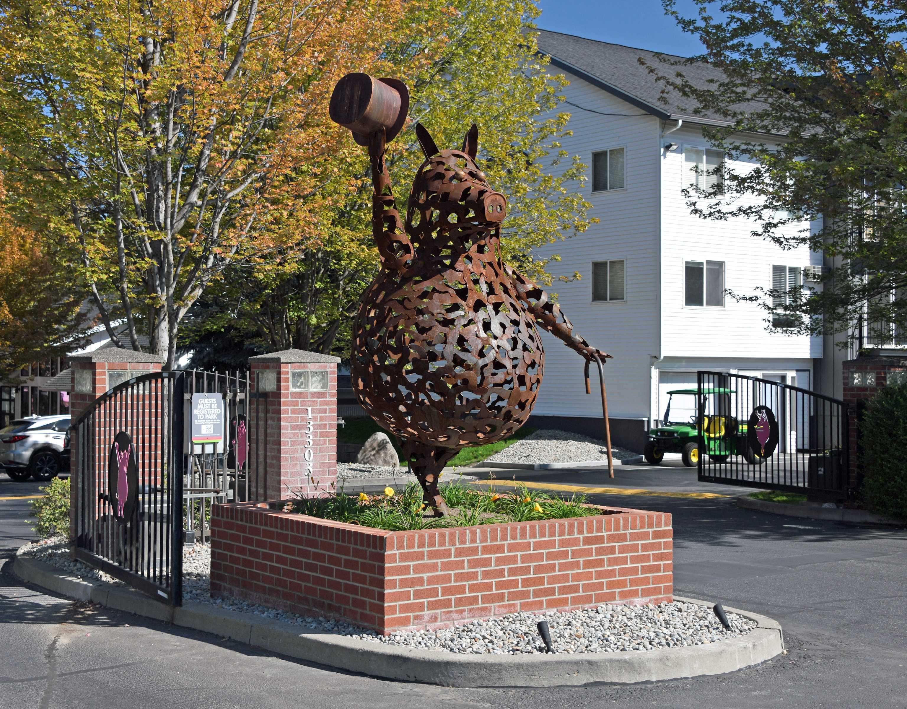 Whimsical Pig statue