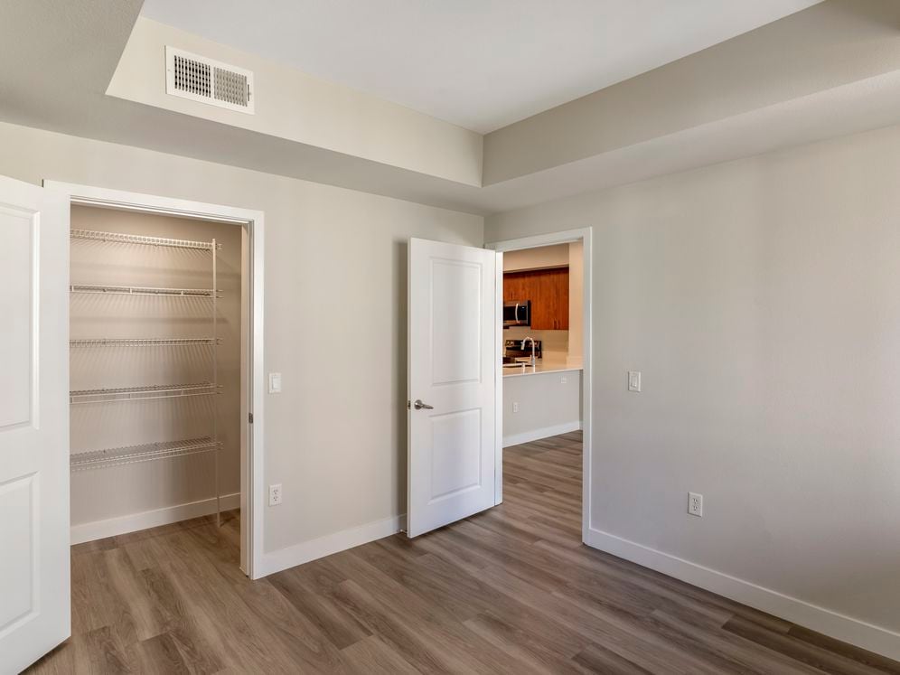 Renovated Package I bedroom with hard surface flooring