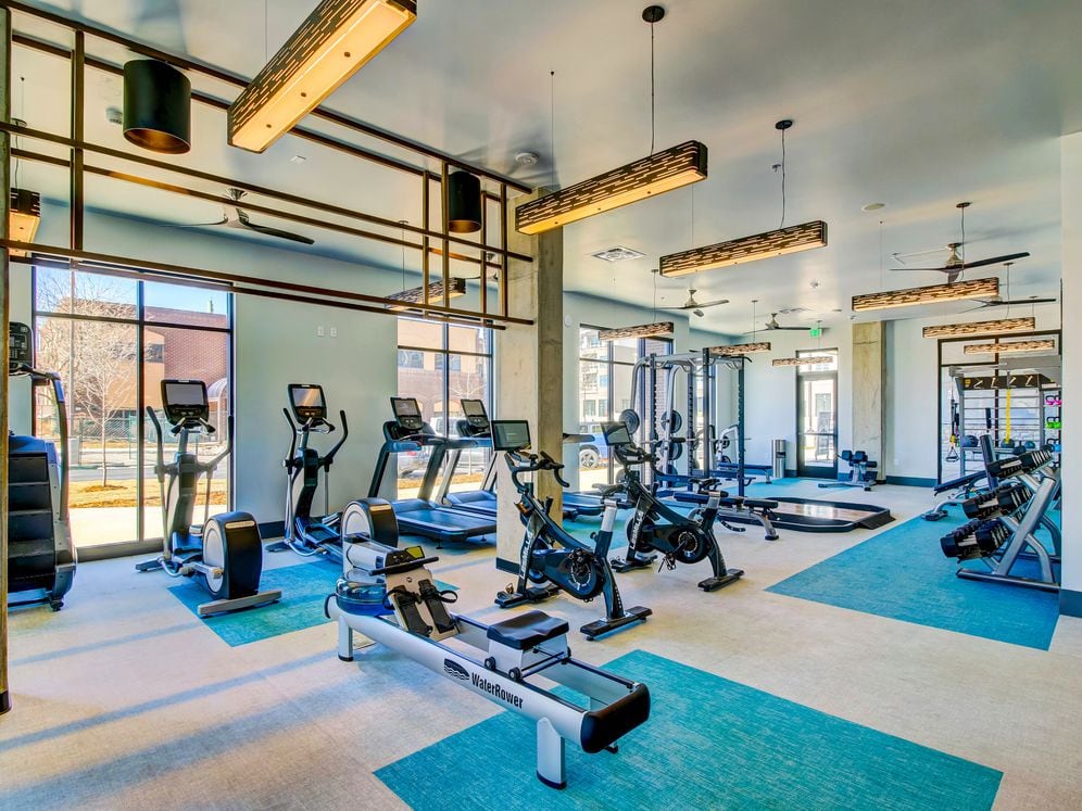 State-of-the-art fitness center with strength and cardio equipment
