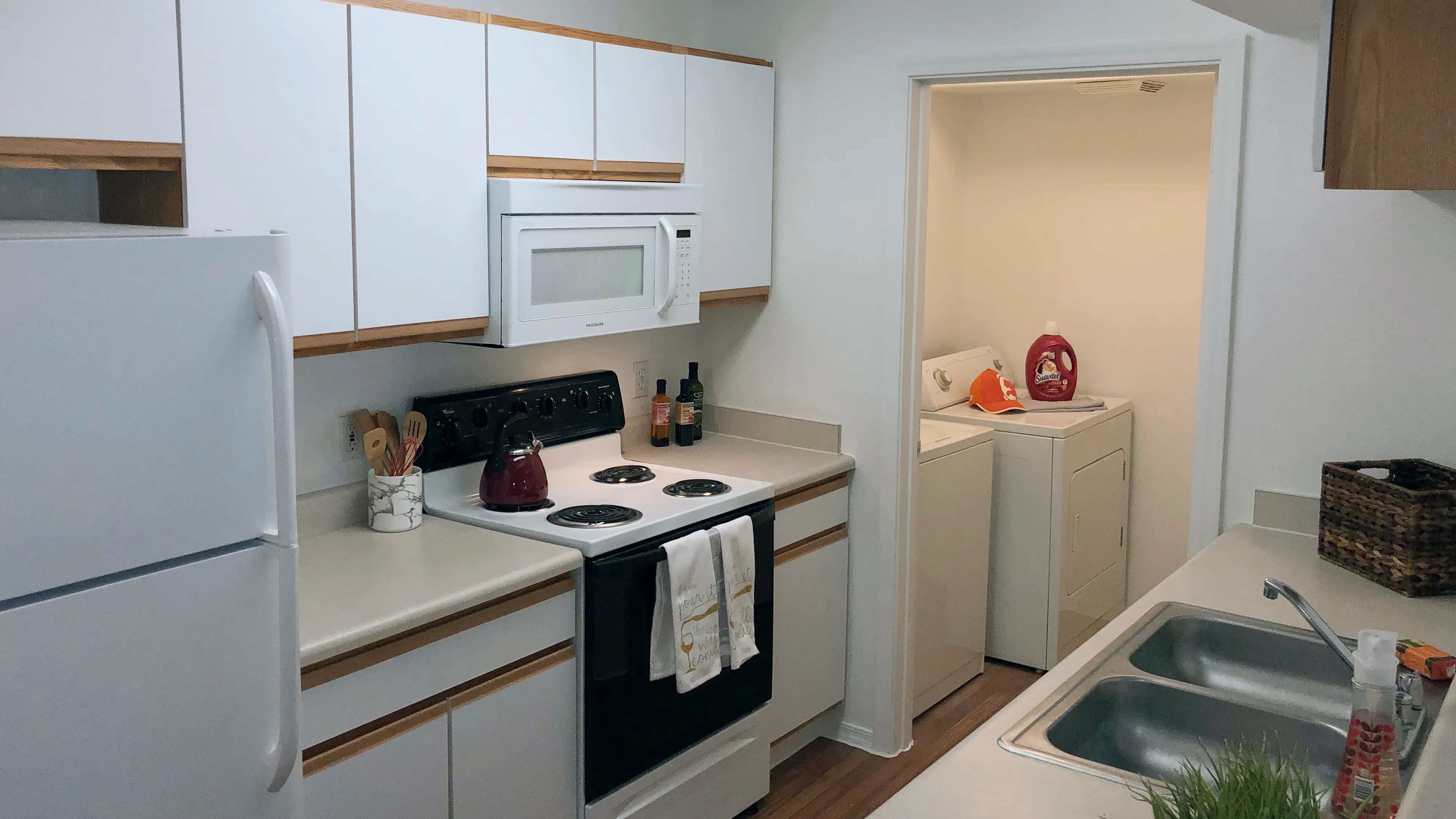 Comfort means home. Enjoy our traditional galley-style kitchens, your hub for whipping up sustenance.