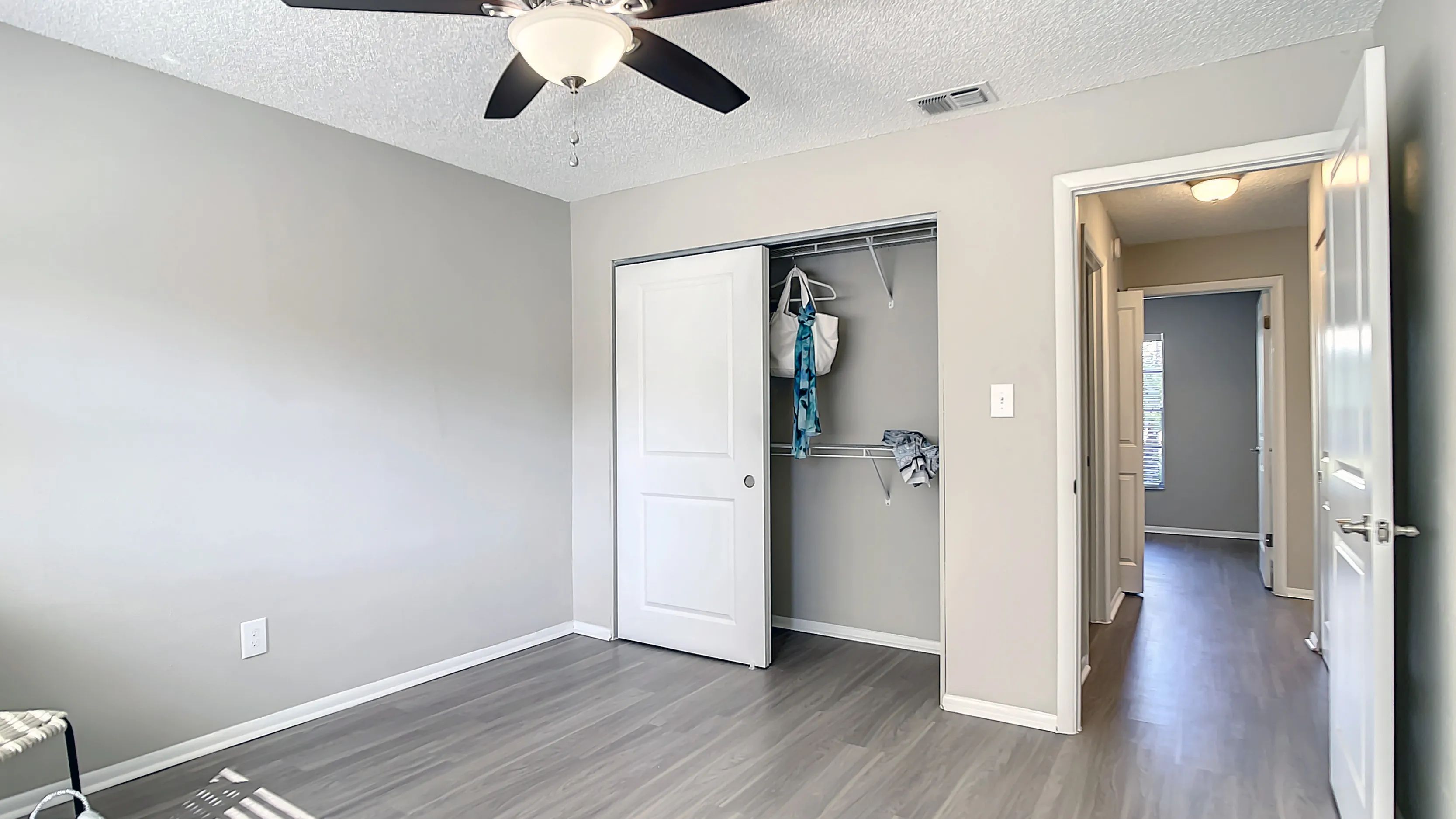 All bedrooms include spacious closets and may include either wood-style or carpeting flooring options.
