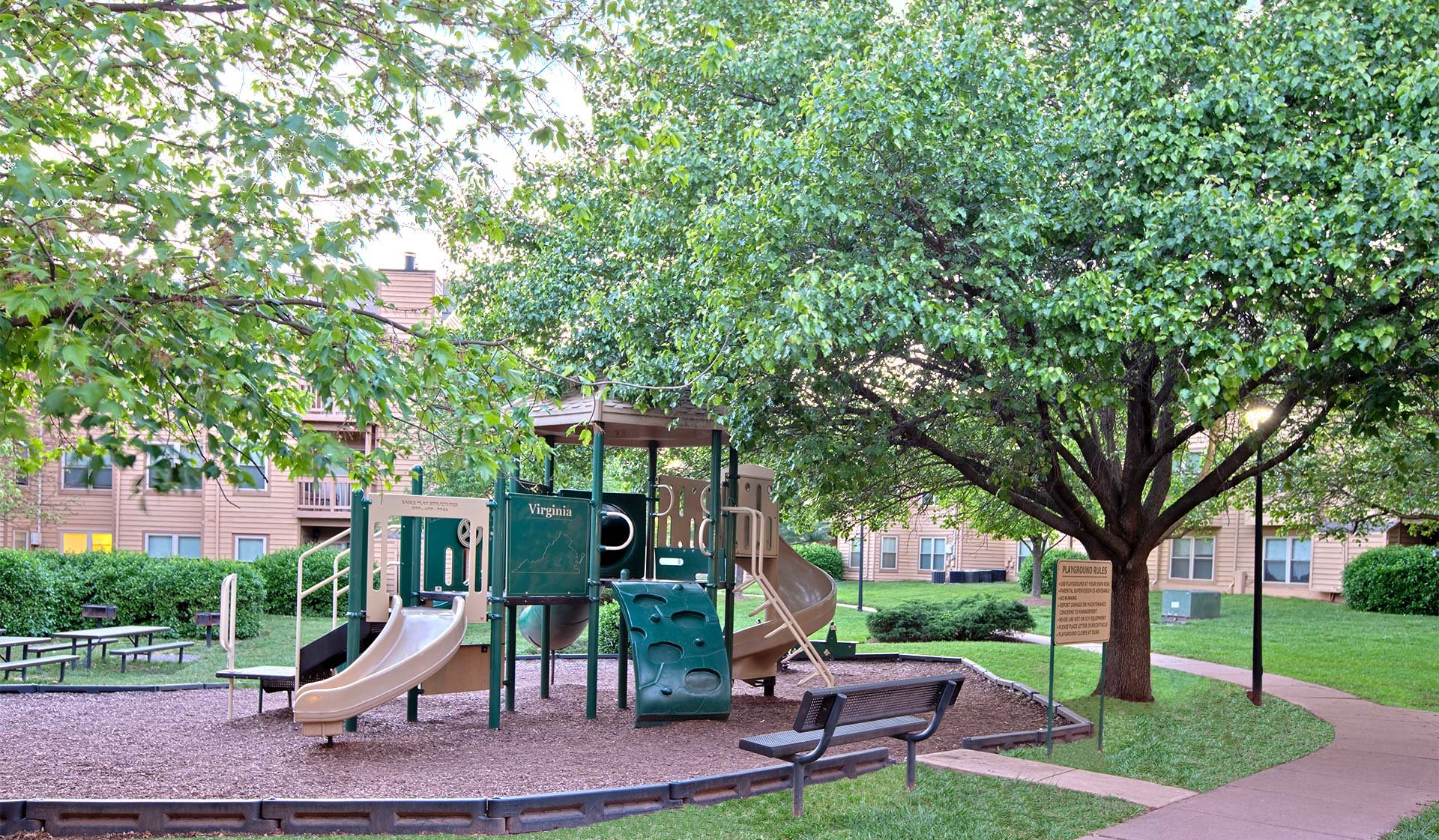 Let the kids play on our on-site playground