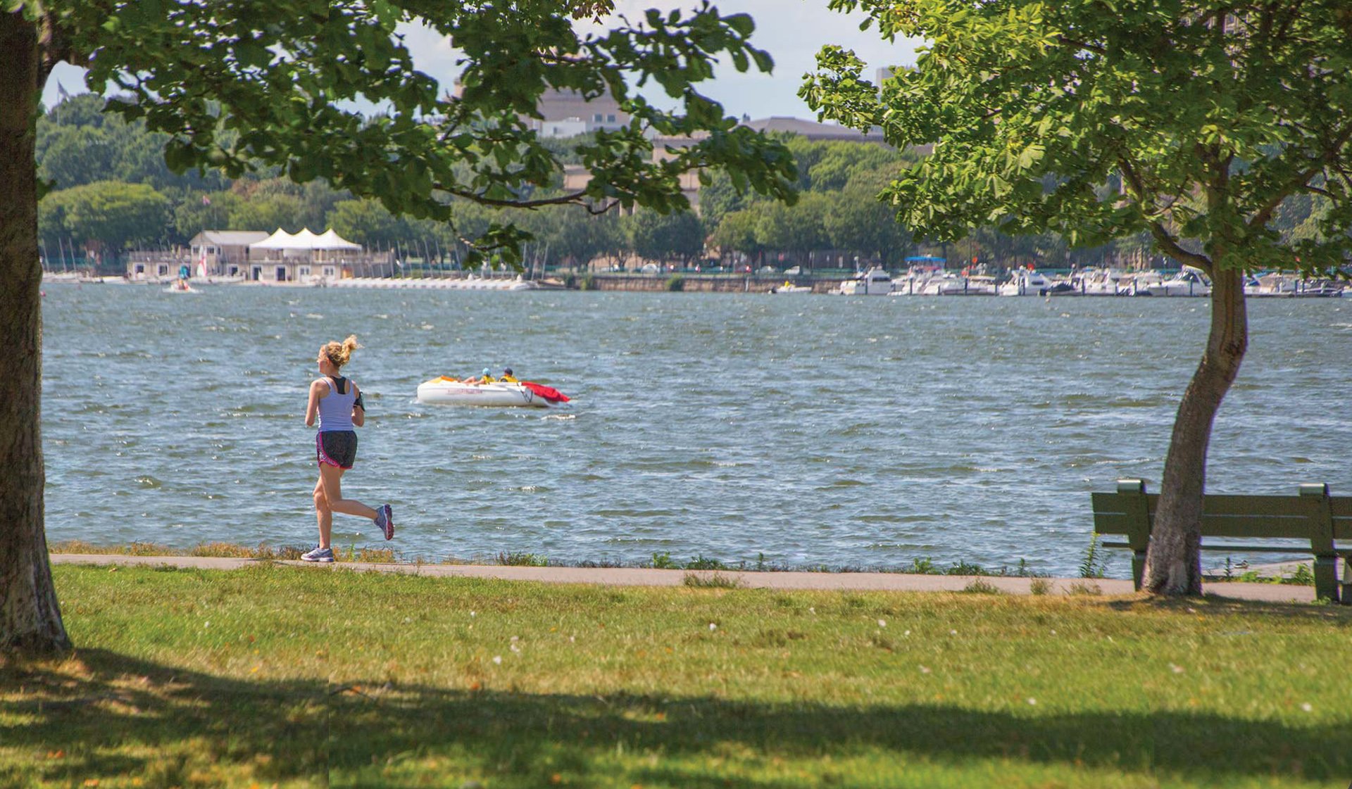 Walk, jog or bike along the Charles River Bike Path