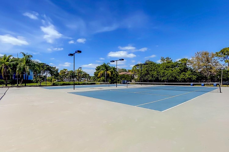 Get in a game at one of our two lighted tennis courts.
