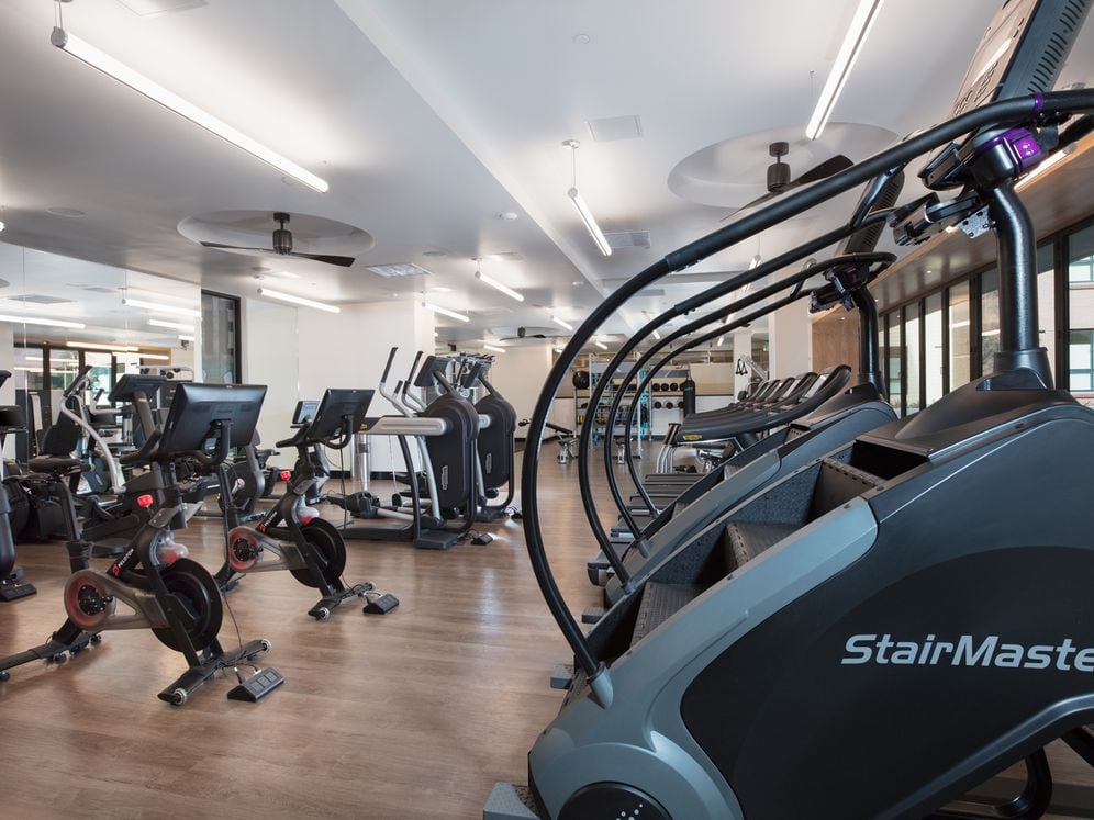 Fitness center with cardio equipment