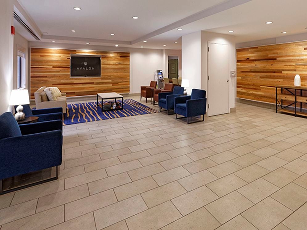 Lobby with flat screen television and seating