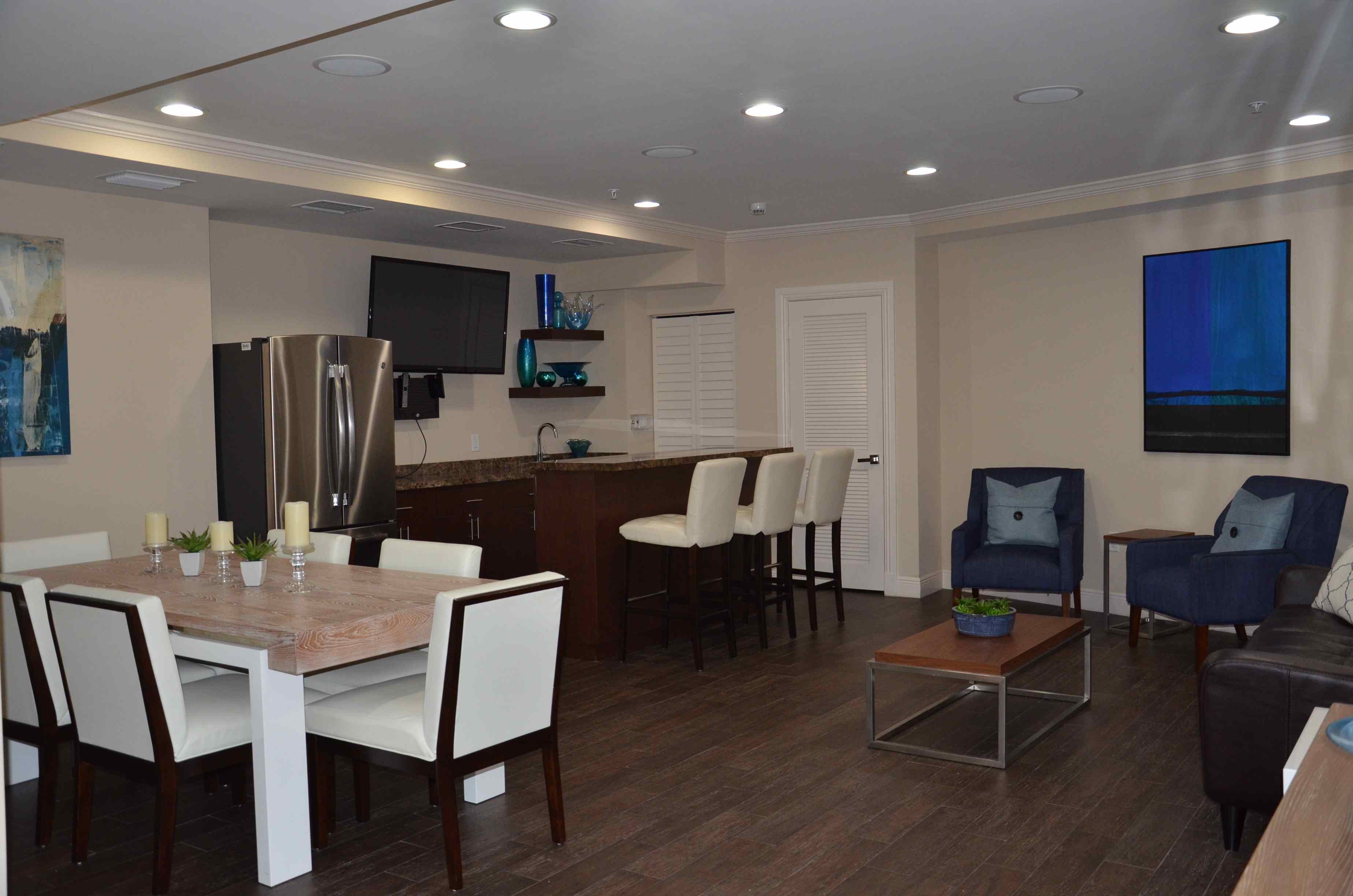 Clubhouse for entertaining guests
