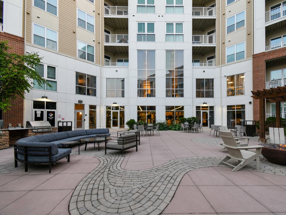 Hunt Valley - Courtyard with lounge seating and firepit