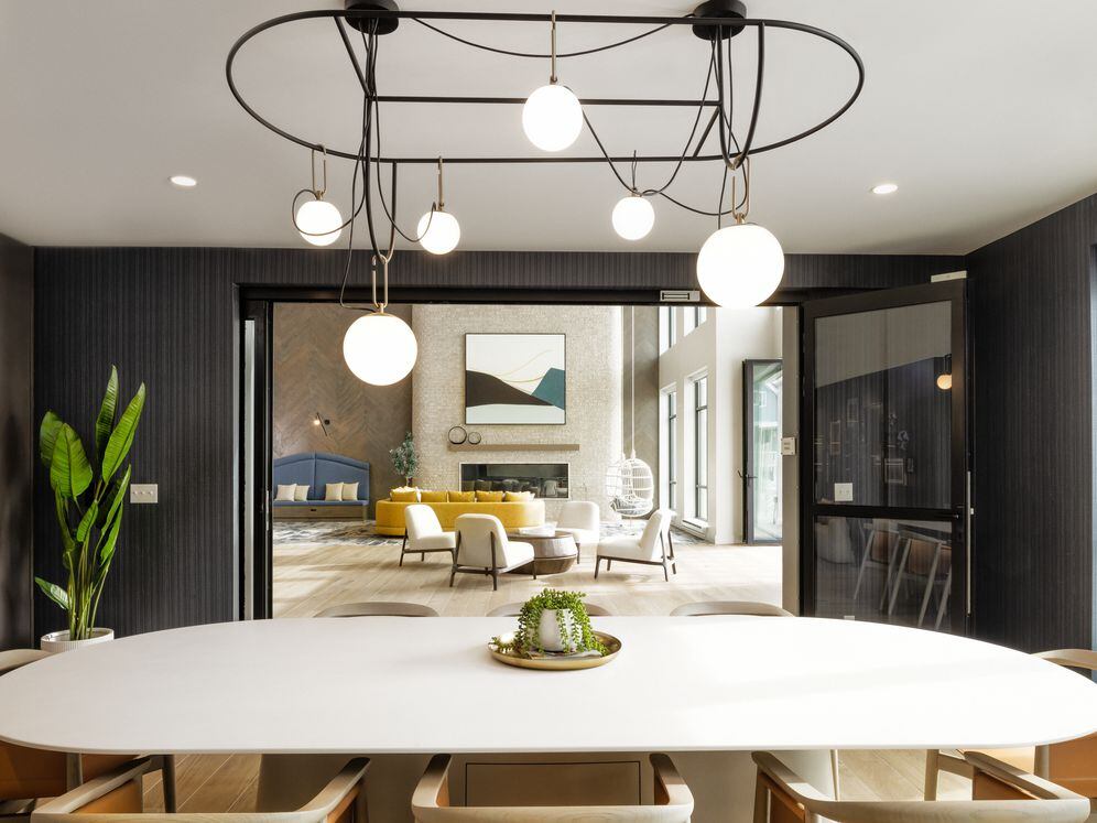 Resident lounge with coworking spaces