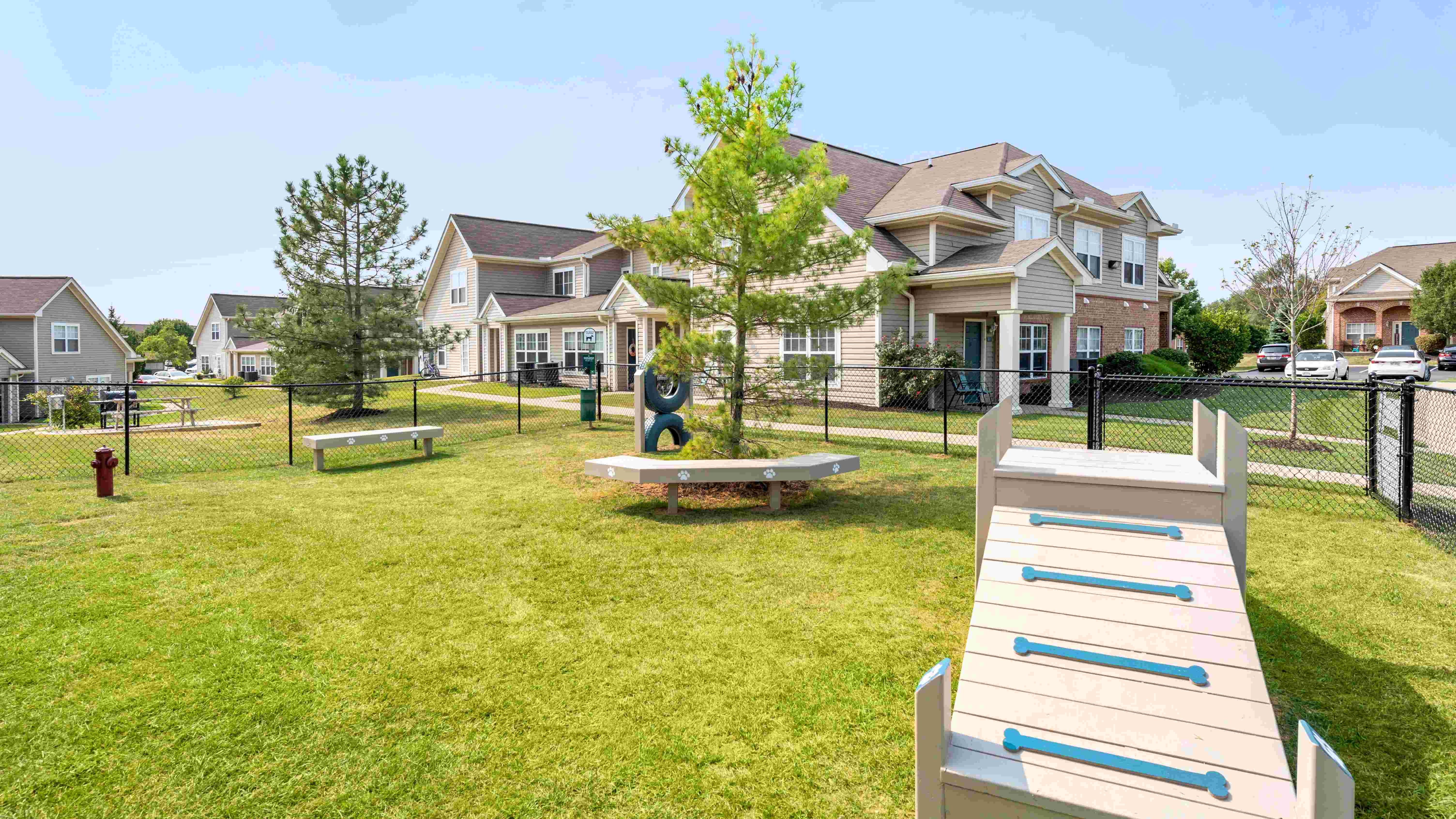 Escort your pup with pride to our off-leash dog park, complete with agility equipment. A place for you and your furry friend to let loose and have fun. 