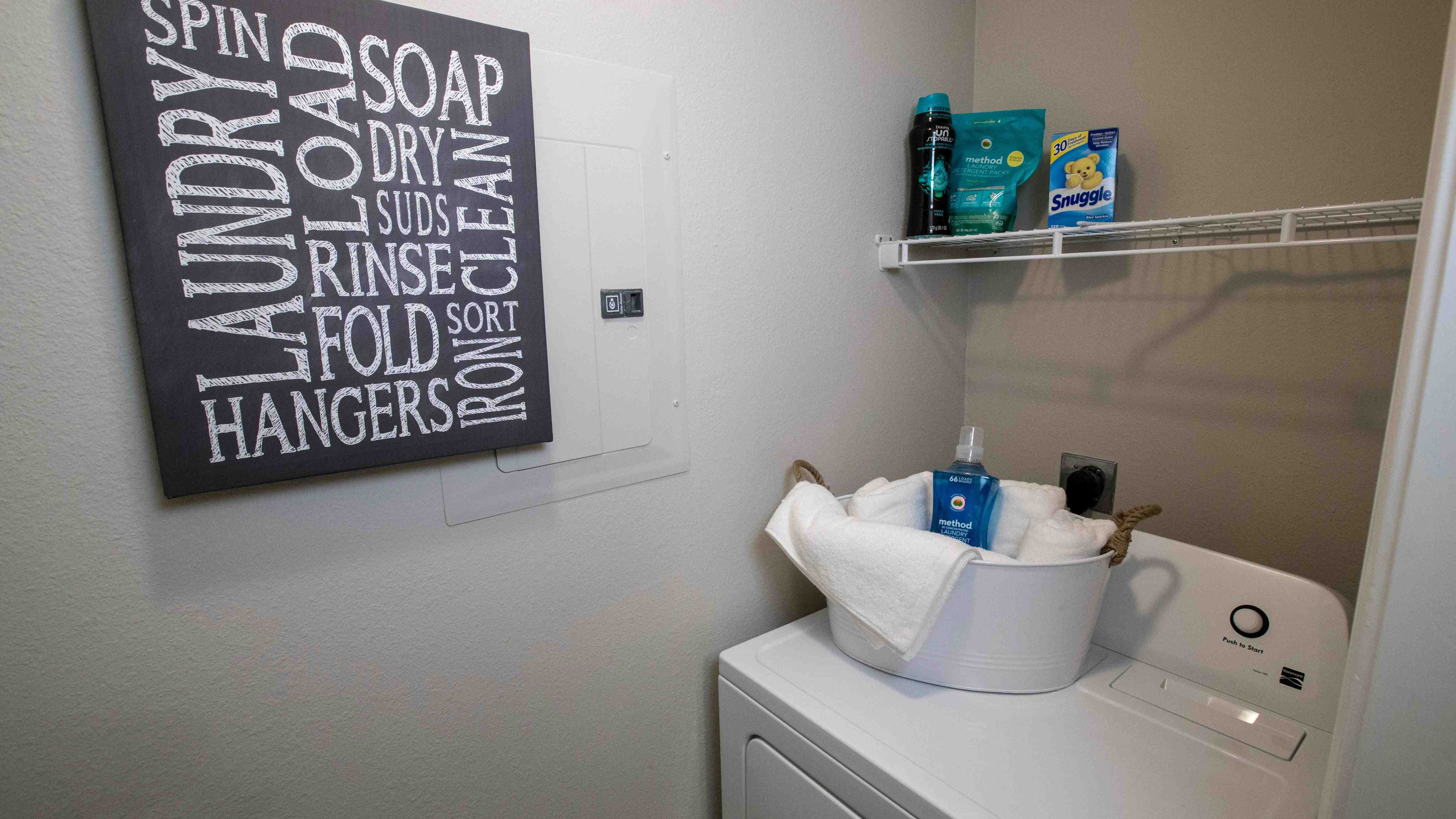 Enjoy a hassle-free lifestyle with your very own full-size washer & dryer in every apartment home.