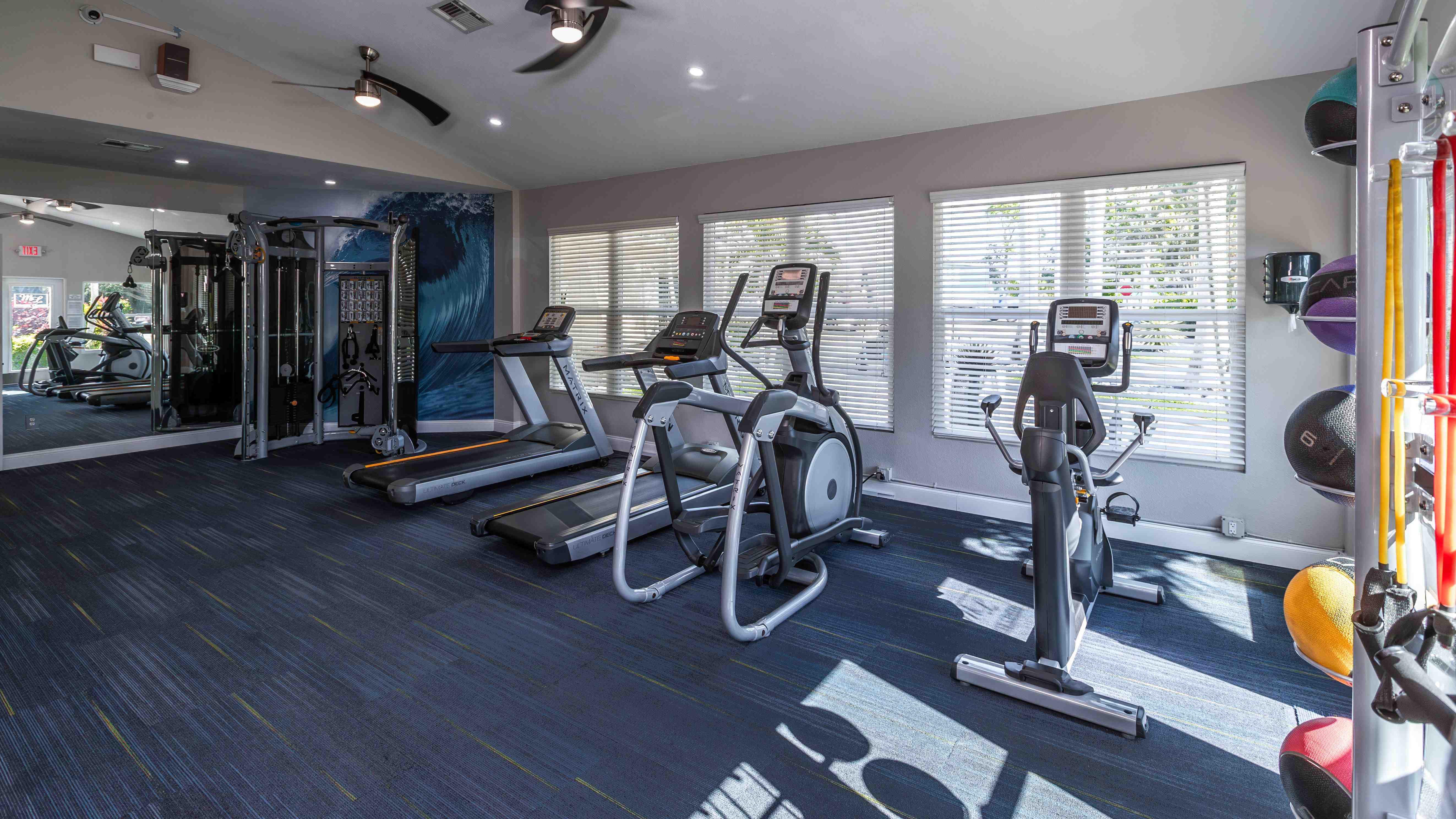 Designed for your active lifestyle, our gym offers cardio and strength training equipment in a bright, modern space to keep you motivated.