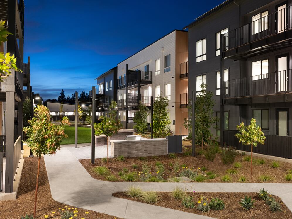 Landscaped courtyard