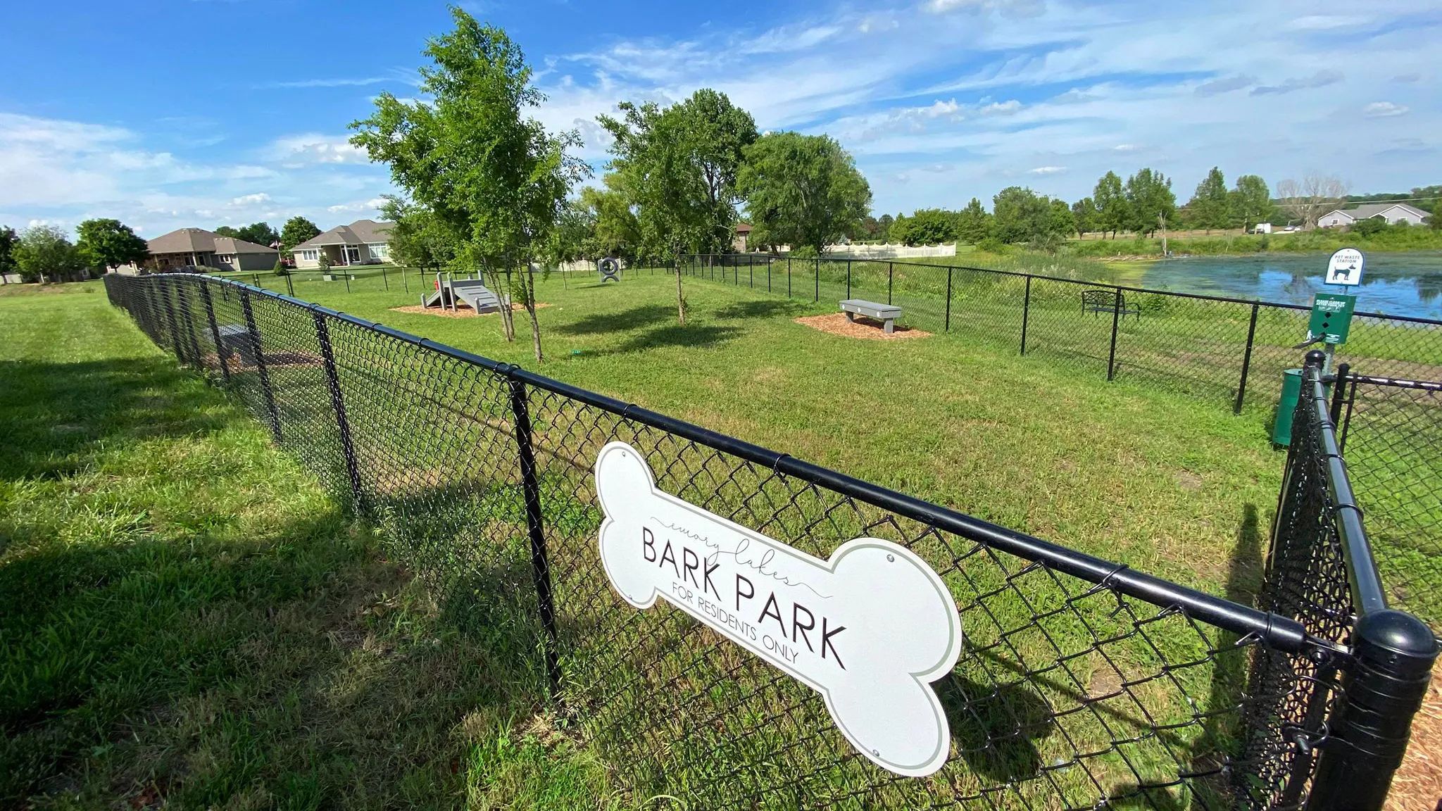 Treat your furry friend to fun and games in our off-leash dog park with agility equipment. 