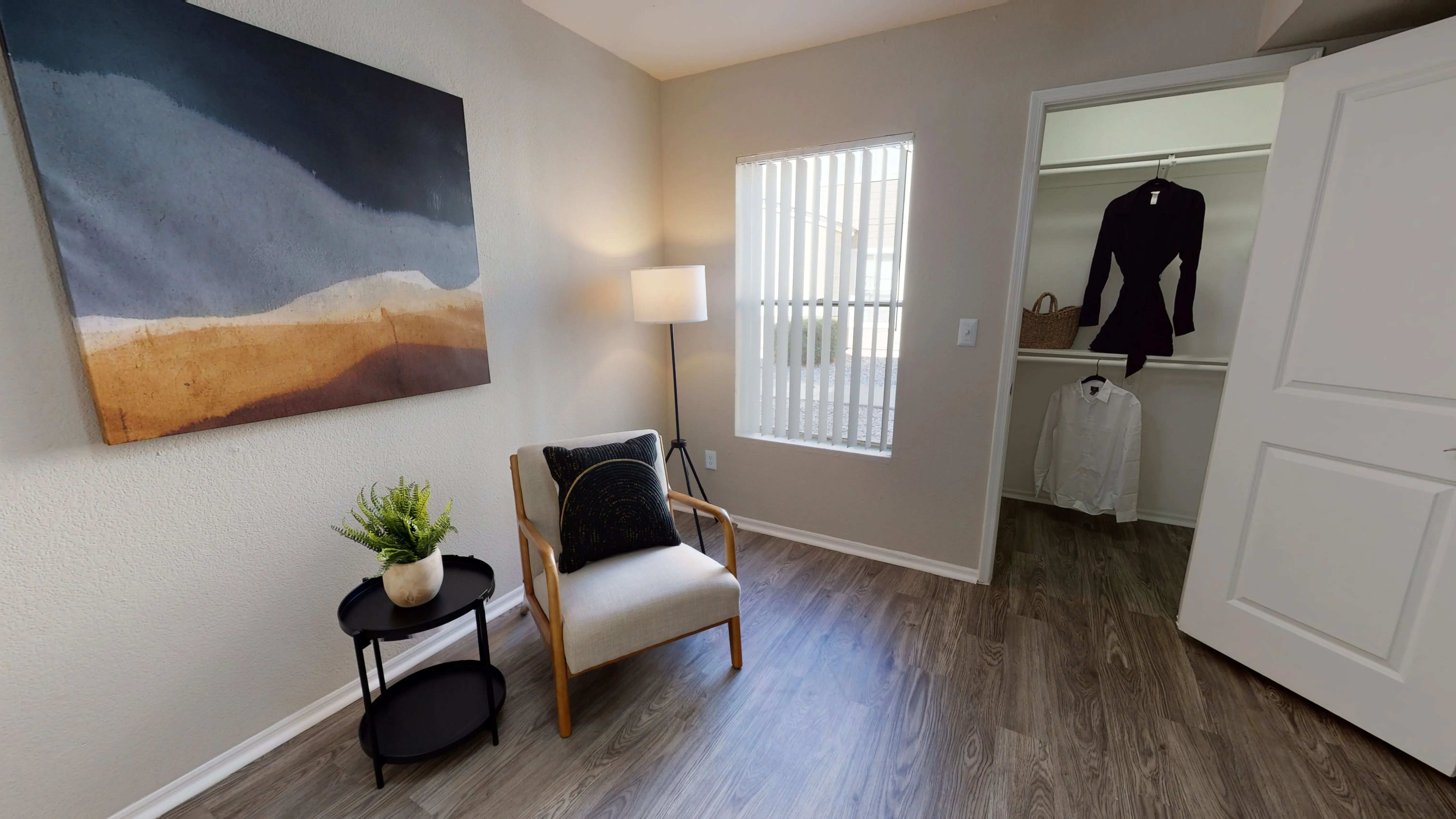  We reveal your favorite space to unwind - an oversized master bedroom with walk-in closet. 