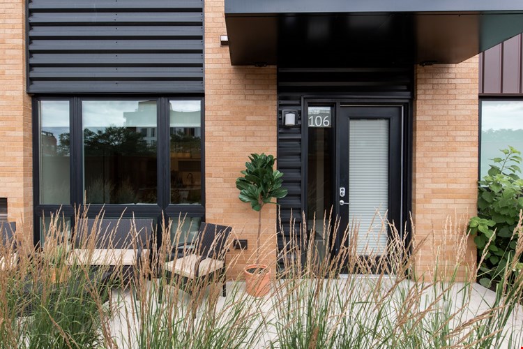Townhome Private Entrance and Patio