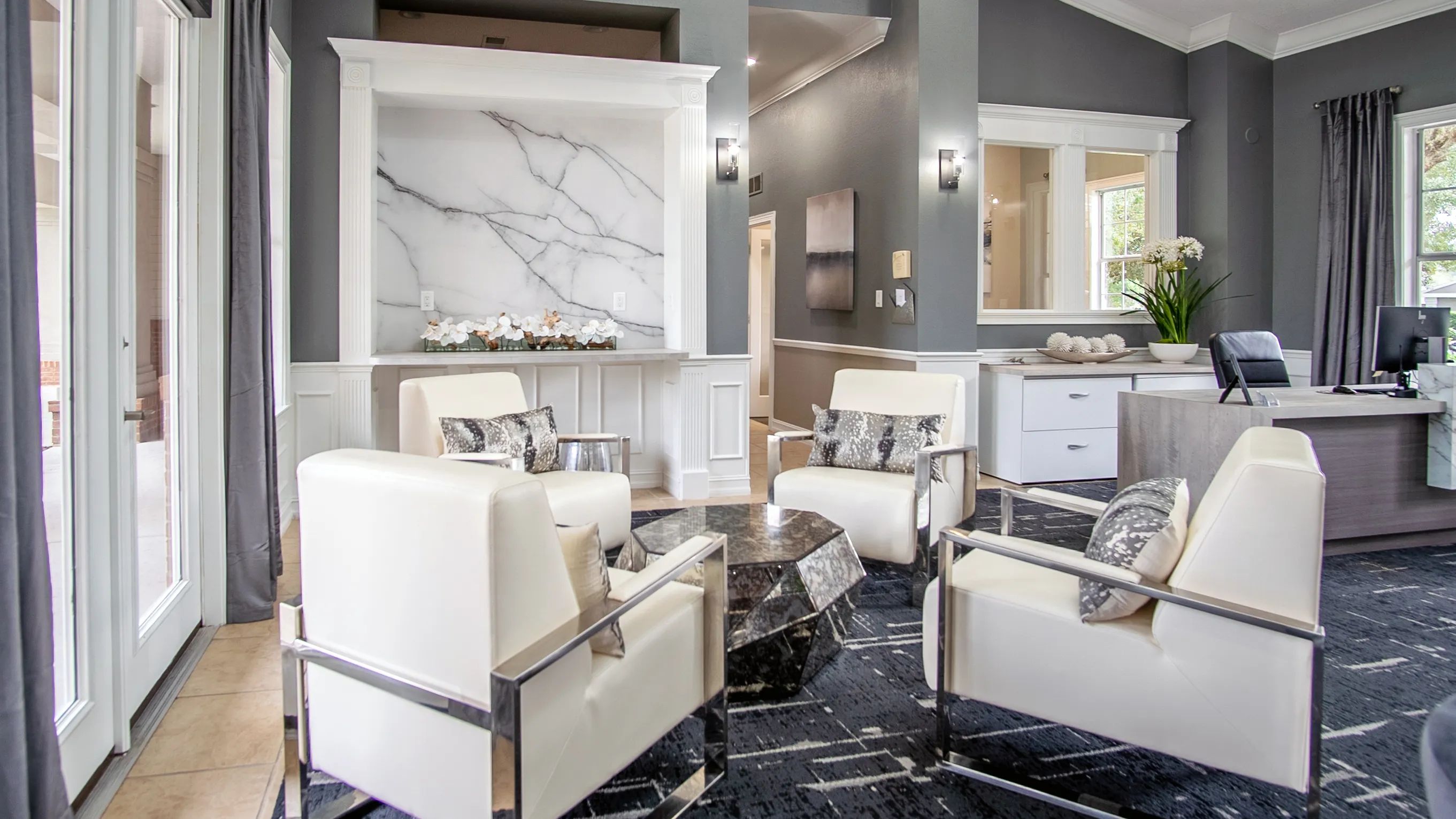 Enter the stress-free zone of apartment hunting at Eagle's Pointe. Take a seat, unwind, and enjoy a complimentary coffee as we help you find your perfect home.