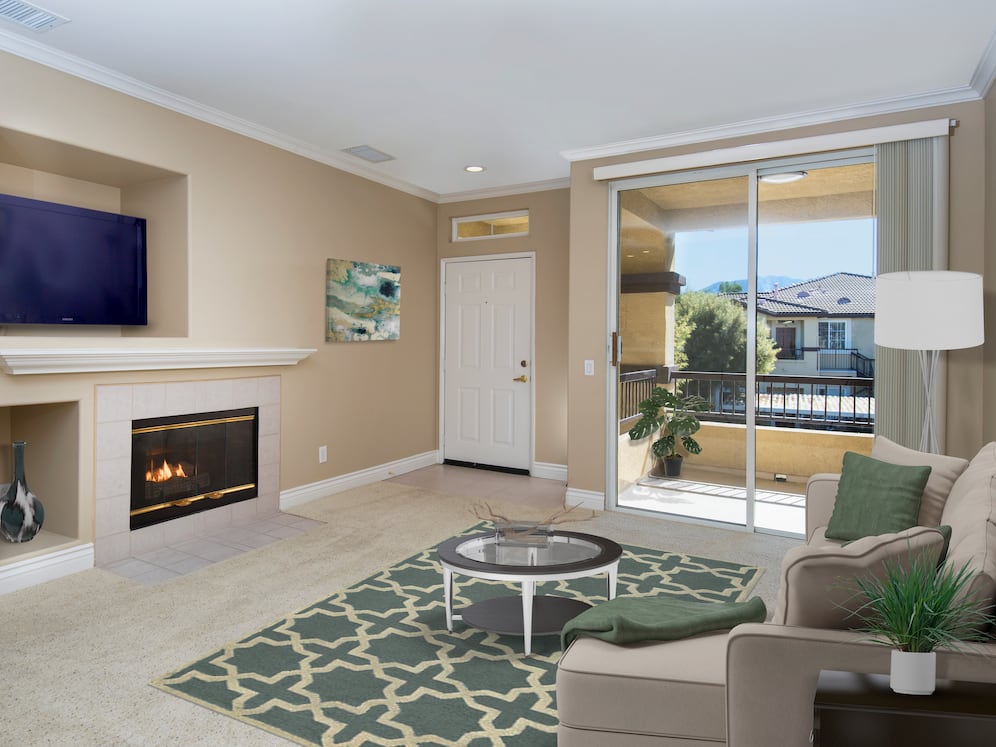 Living room with carpet