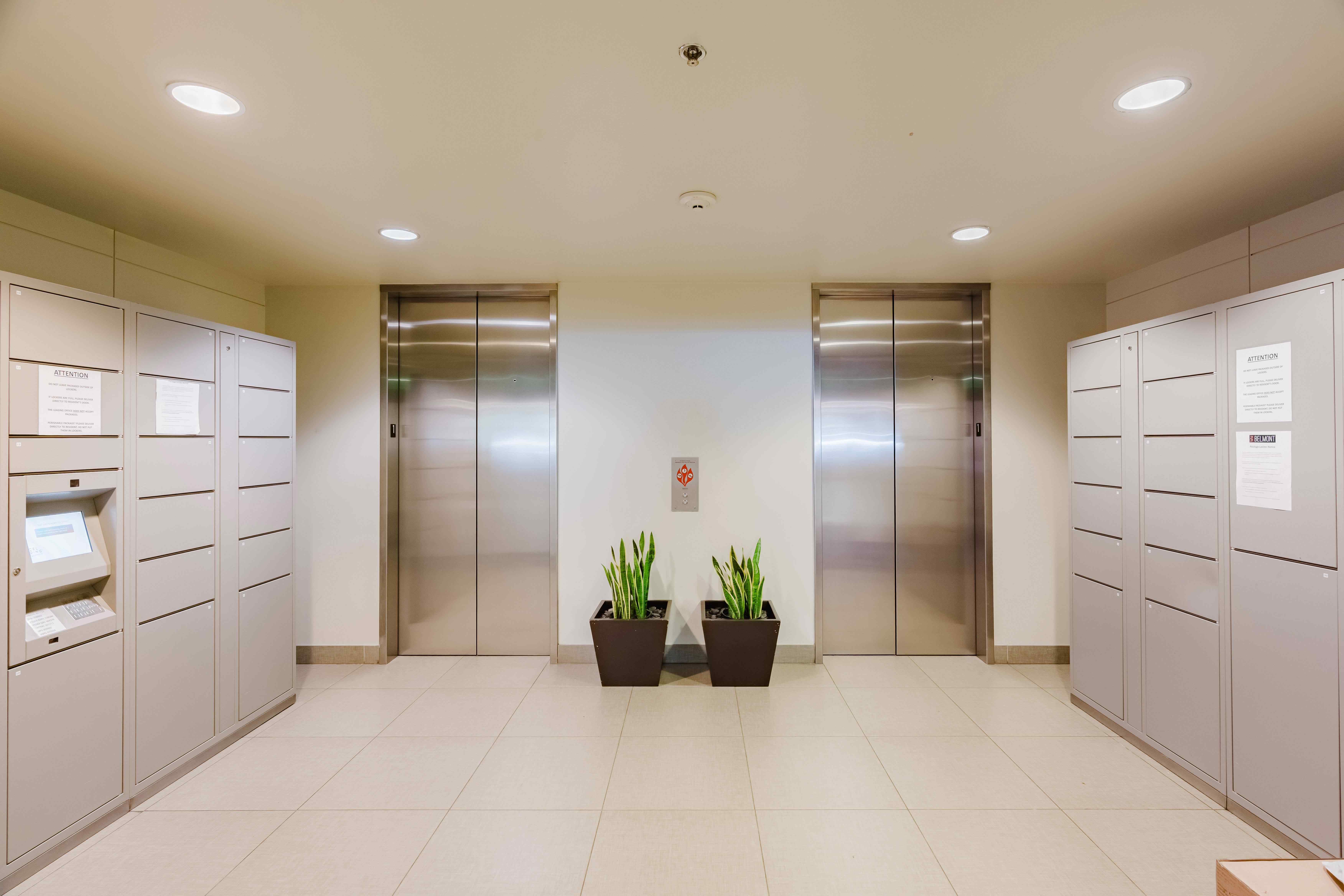 Convenient Elevators and Package Lockers