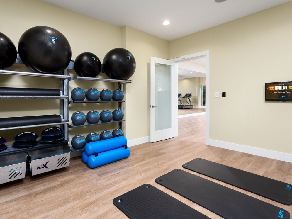 Expanded fitness center with new equipment