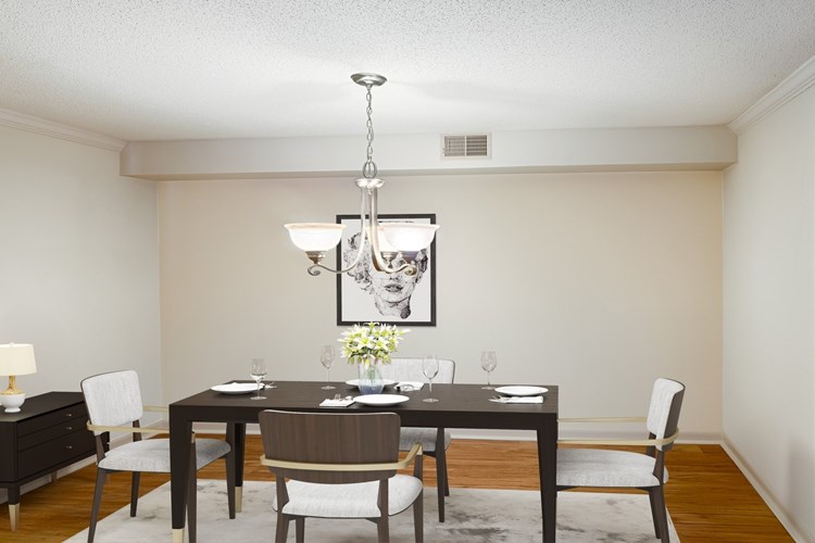 Convenient, separate dining space is in select floor plans