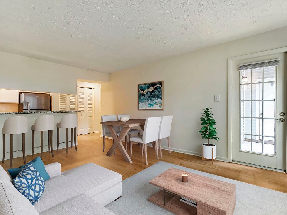 Upgraded Package II kitchen, living and dining area