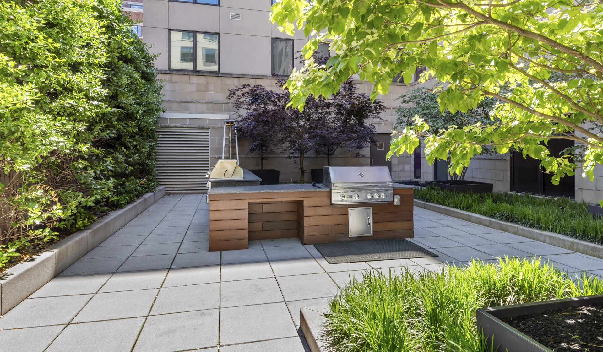 Enjoy grilling with friends at our outdoor grilling station