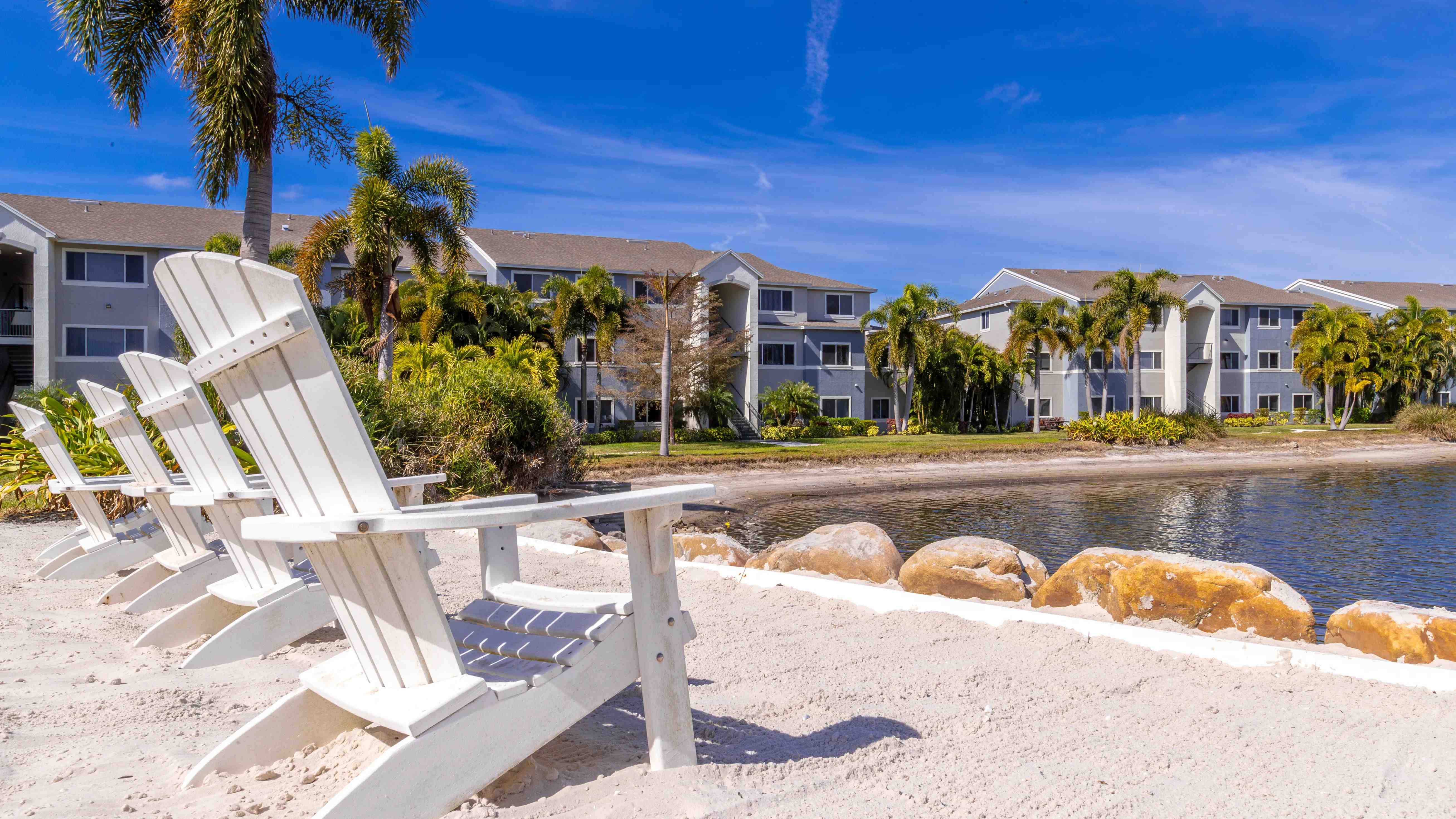 Unwind in the comfort of our private beach area, where Adirondack chairs invite you to soak in the lakefront views.