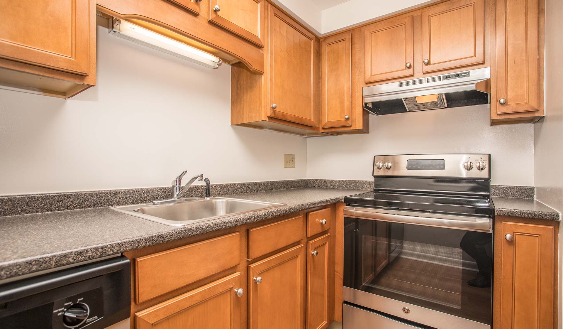 Select homes feature upgraded counters and appliances