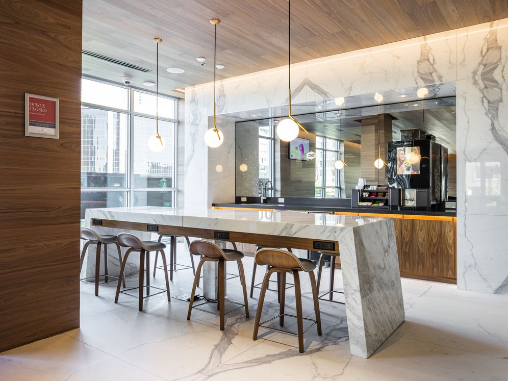 7th floor lounge with entertaining kitchen.